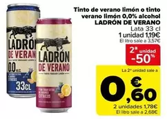 Ladrón De Manzanas - Tinto De Verano Limon O Tinto Verano Limon 0,0% Alcohol