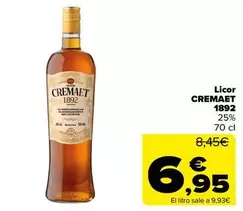 Cremaet 1892 - Licor