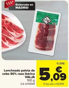 Valja - Loncheado Paleta De Cebo 50% Raza Iberica