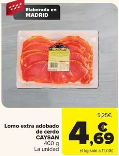 Caysan - Lomo Extra Adobado De Cerdo