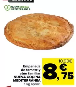 Nueva Cocina Mediterránea - Empanada De Tomate Y Atun Familiar