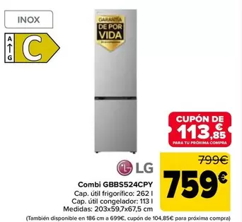 LG - Combi GBBS524CPY