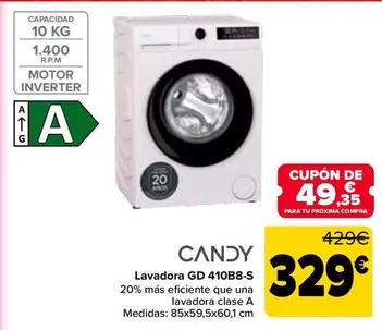 Candy - Lavadora GD 410B8-S