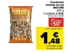 Nature - Cacahuete Tostado Sin Sal