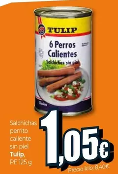 Tulip - Salchichas Perrito Caliente Sin Piel