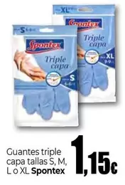 Spontex - Guantes Triple Capa Tallas S, M, L O Xl