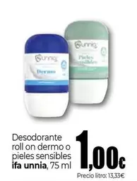 Ifa Unnia - Desodorante Roll On Dermo O Pieles Sensibles