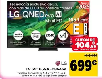 LG - Tv 65" 65QNED86A6A