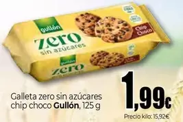 Gullón - Galleta Zero Sin Azucares Chip Choco