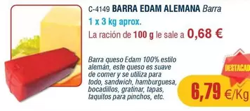 Edam - Barra  Alemana