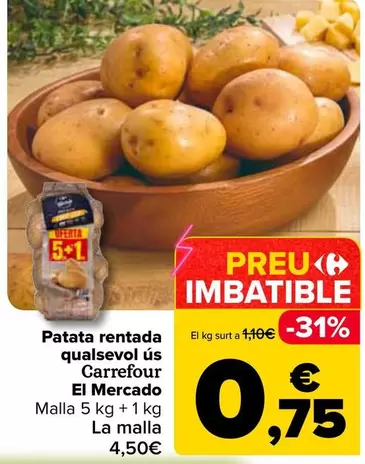 Carrefour El Mercado - Patata Lavada Todo Uso 