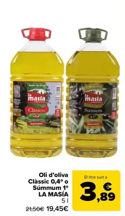 La Masía - Aceite De Oliva Clasico 0,4 O Sumum 1
