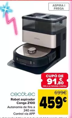 Cecotec - Robot Aspirador Conga Z100