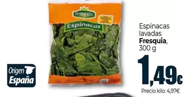 Fresquia - Espinacas Lavadas