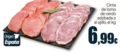 Cinta De Lomo De Cerdo Adobada O Al Ajillo