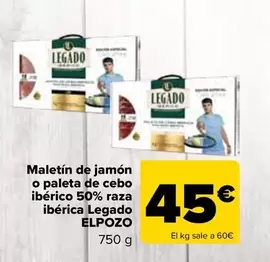 Legado ElPozo - Maletin De Jamon O Paleta De Cebo Iberico 50% Raza Iberica