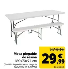 Mesa Plegable De Resina