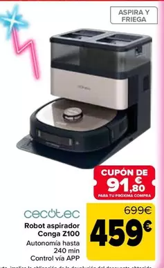 Cecotec - Robot Aspirador Conga Z100