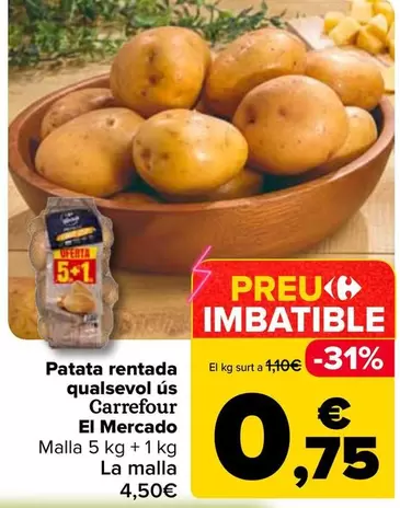 Carrefour El Mercado - Patata Lavada Todo Uso
