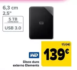 WD - Disco Duro Externo Elements
