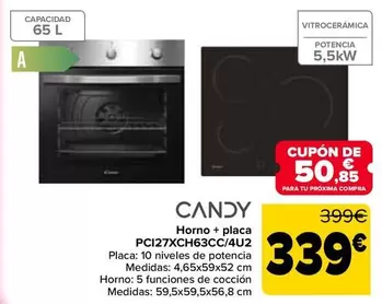 Candy - Horno + Placa PCI27XCH63CC/4U2
