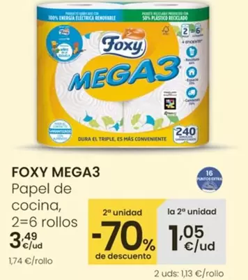 Foxy - Mega3 Papel De Cocina