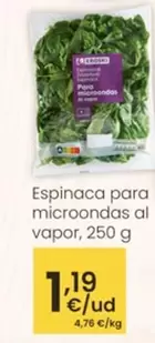Eroski - Espinaca Para Microondas Al Vapor