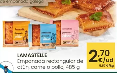 Lamastelle - Empanada Rectangular De Atun, Carne O Pollo