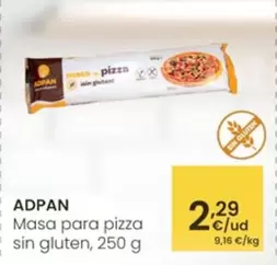 Adpan - Masa Para Pizza Sin Gluten, 250 G