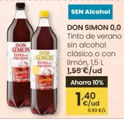 Don Simón - 0,0 Tinto De Verano Sin Alcohol Clasico O Con Limon