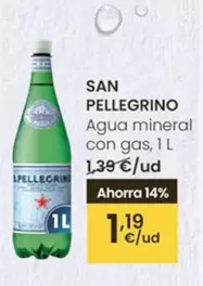 San Pellegrino - Agua Mineral Con Gas, 1 L