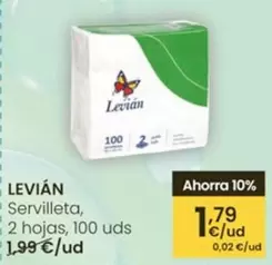 Levian - Servilleta, 2 Hojas, 100 Uds