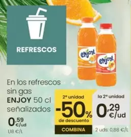 Enjoy - En Los Refrescos Sin Gas Senalizados