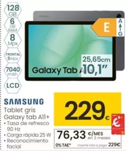 Samsung - Tablet Gris Galaxy Tab A11+