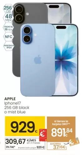 Apple - Iphone17 Black O Mist Blue