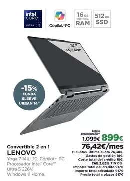 Lenovo - Convertible 2 En 1