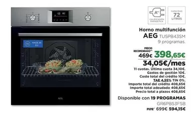 AEG - Horno Multifunción