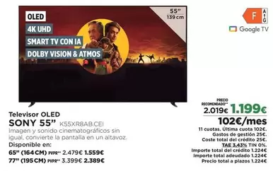 Sony - Televisor Oled