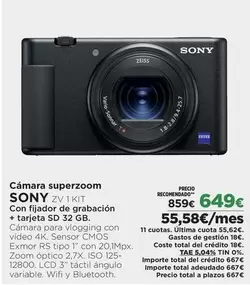 Sony - Camara Superzoom