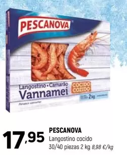 Pescanova - Langostino Cocido 30/40 Piezas