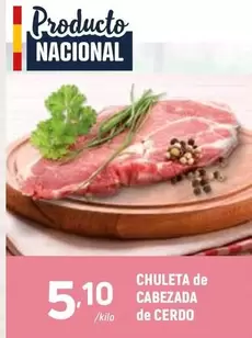 Chuleta De Cabezada De Cerdo