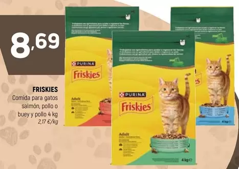 Purina - Friskies Comida Para Gatos Salmon, Pollo O Buey Y Pollo