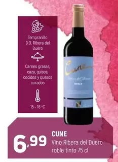 Cune -  Vino Ribera Del Duero Roble Tinto