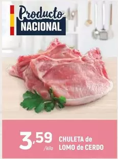 Chuleta De Lomo De Cerdo