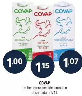 Covap - Leche Entera, Semidesnatada O Desnatada Brick
