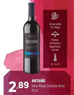 Antaño - Vino Rioja Crianza Tinto