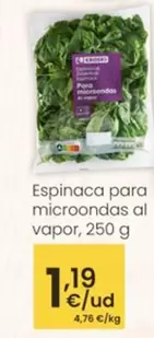Eroski - Espinaca Para Microondas Al Vapor