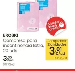 Eroski - Compresa Para Incontinencia Extra