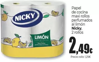Nicky - Papel De Cocina Maxi Rollos Perfumados Al Limon