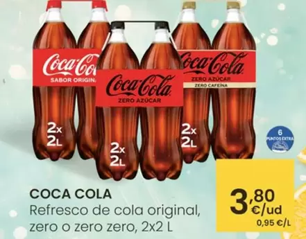 Coca-Cola - Refresco De Cola Original, Zero O Zero Zero